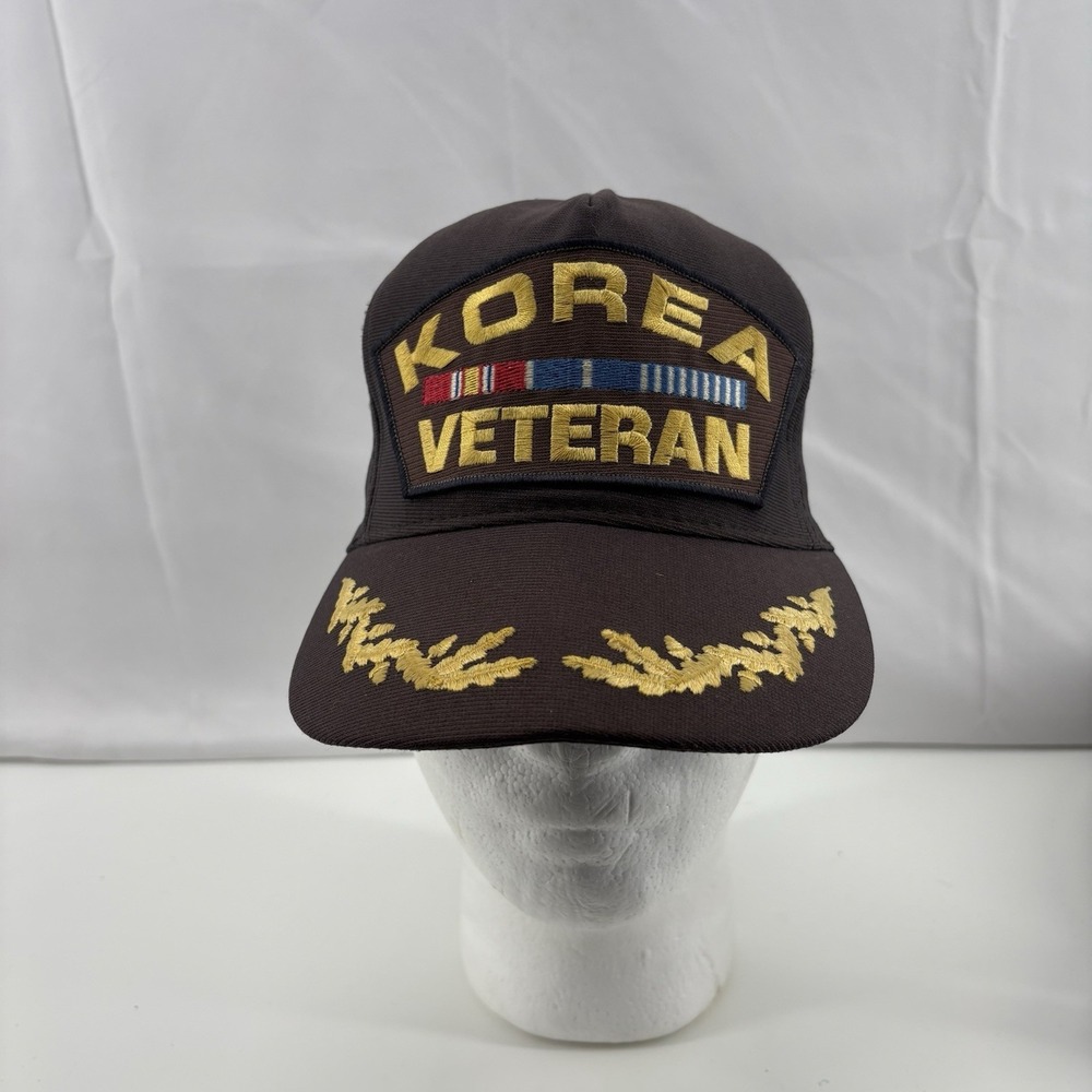 VTG Korea Veteran Snapback Hat Korean War Vet Eagle Crest Cap Made In USA